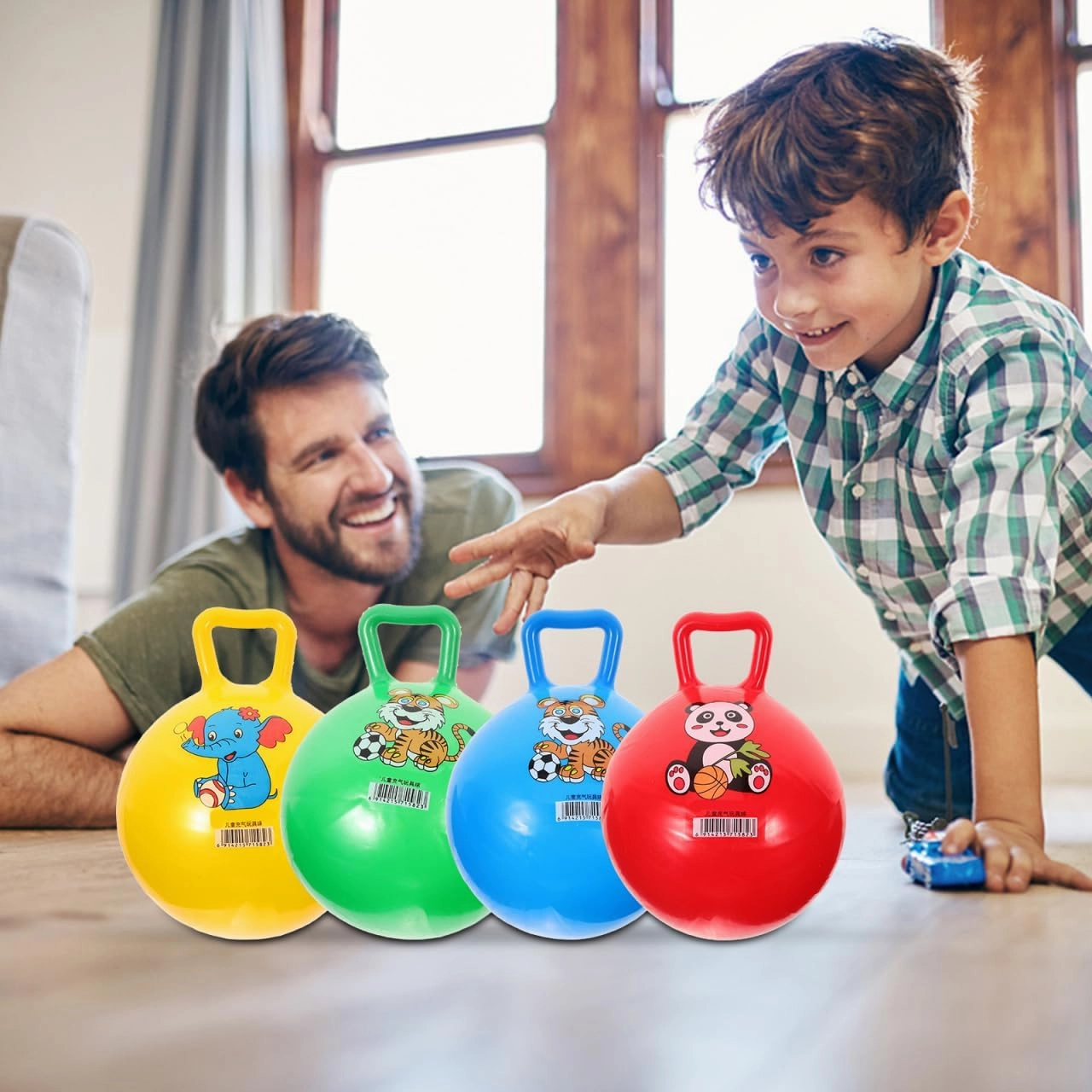 TOYANDONA Ball Children 4pcs Jumping Bouncing for Exercise Toy Color Animal Fitness Children Inflatable Pattern Balls Random Kindergarten Balance Bouncy Bounce Ball