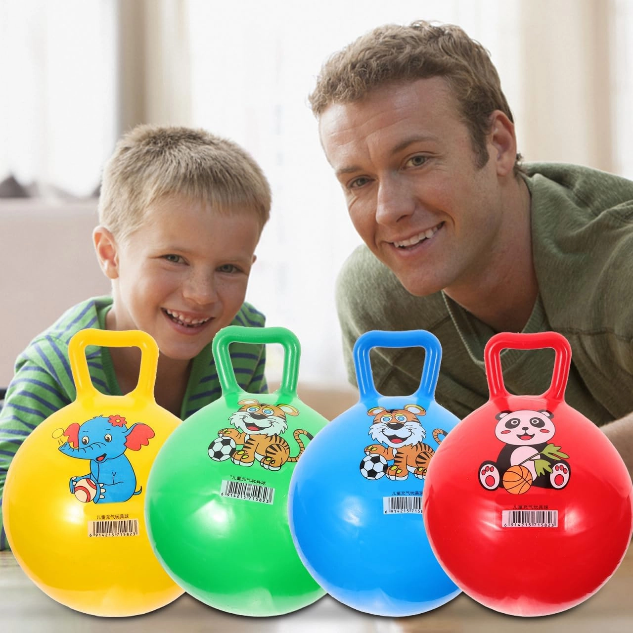 TOYANDONA Ball Children 4pcs Jumping Bouncing for Exercise Toy Color Animal Fitness Children Inflatable Pattern Balls Random Kindergarten Balance Bouncy Bounce Ball