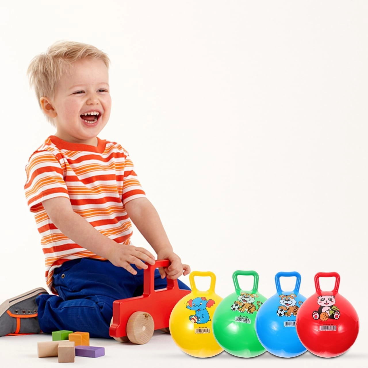 TOYANDONA Ball Children 4pcs Jumping Bouncing for Exercise Toy Color Animal Fitness Children Inflatable Pattern Balls Random Kindergarten Balance Bouncy Bounce Ball