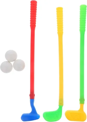 Toyvian Kids Golf Clubs Plastic Toy Game for Children Develops Grasping Skills, Pretend Golf Club Play House Toy Ideal for Indoor Outdoor Play Toddlers Boys Girls