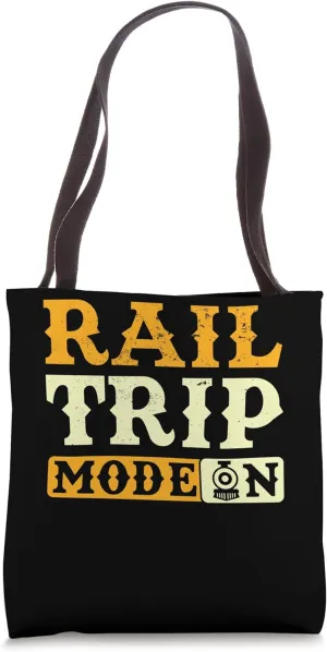 Train & Railroad Travel Rail Trip Mode On Lovomotive Train Tote Bag