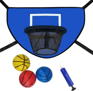 Trampoline Basketball Hoop with Pump and Mini Ball, Waterproof, Sunscreen Soft Materials, Easy to Assemble Sturdy for Dunk Fit, Trampoline Accessory