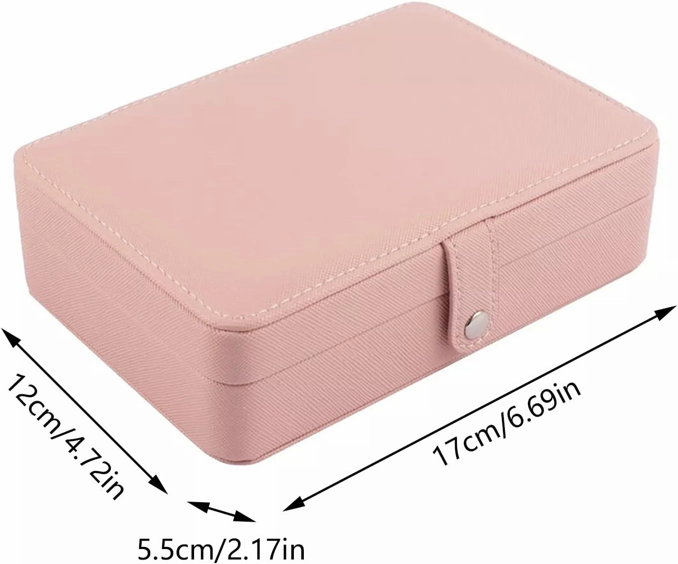 Travel Jewelry Box,2025 New 2-Layer Portable PU Leather Jewelry Organizer with Removable Tray,Jewelry Travel Case,Large Jewelry Box for Earring Necklace Bracelets Ring Christmas Gifts