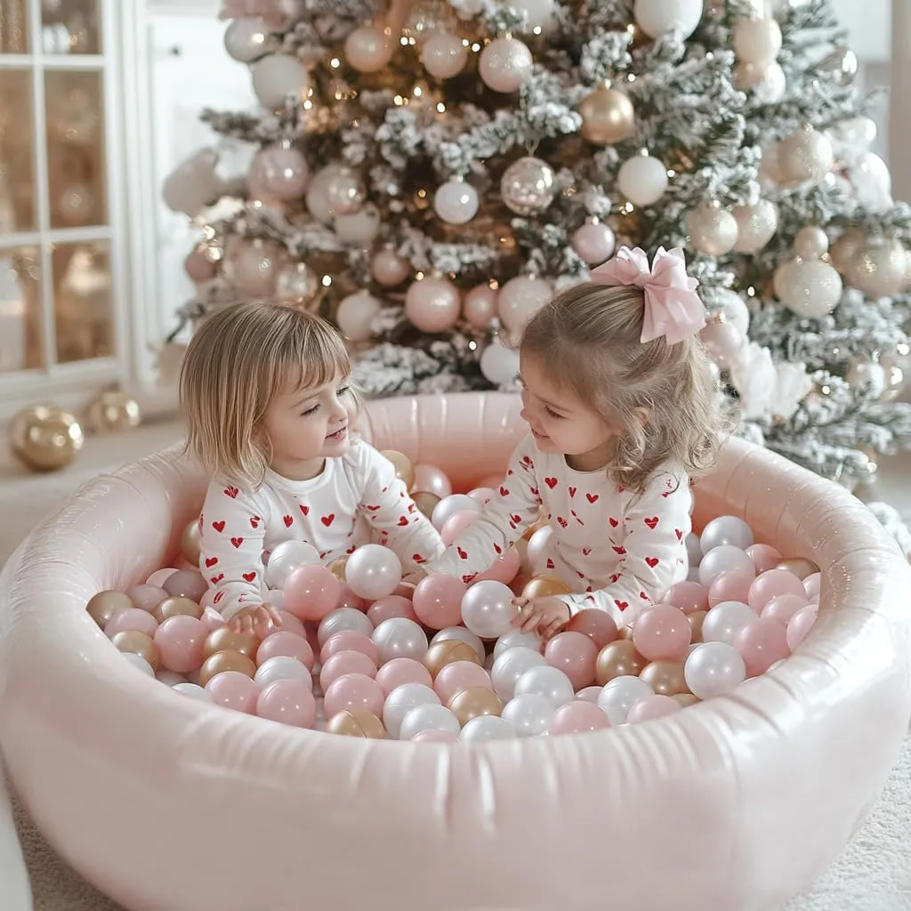 TRENDPLAY Plastic Balls for Ball Pits, Pack of 100 Hollow Balls, Perfect for Toddler Baby Pools,Party Decoration, 2.2 Inch 2.4 Inch 2.75 Inch