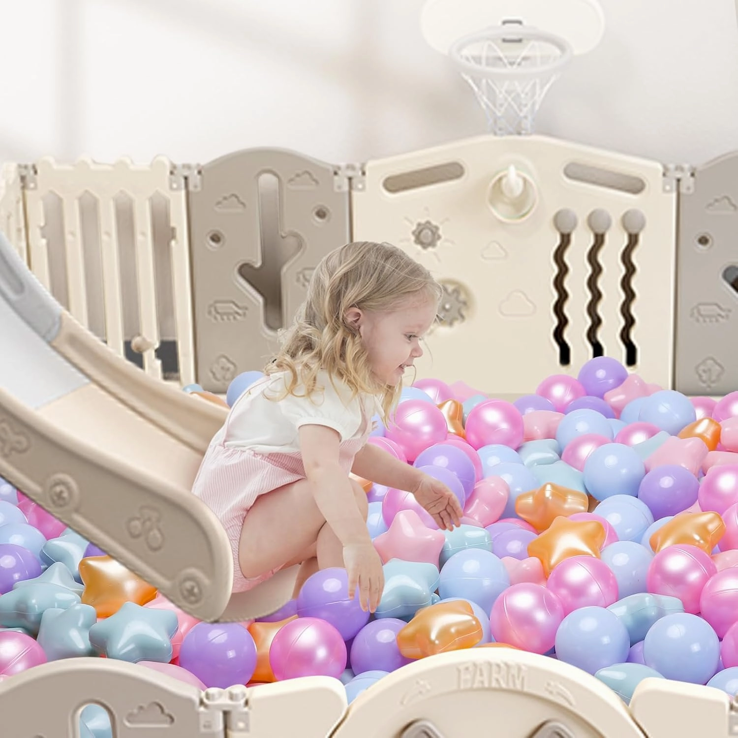 TRENDPLAY Star Ball Pit Balls 50 100 200 500 for Toddlers - Ball Pit Ball Shapes for Boys Girls Fun, Birthday Party, Christmas Decoration
