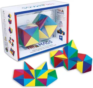 Tri-Mags Magnetic Puzzle Toy, 48 Piece STEM Learning Toy