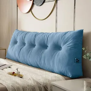 Triangular Wedge Headboard Pillows Twin Headboard Pillow for Colleage Dorm Long Backrest Positioning Support for Sleeping Reading Backrest Pillow with Side Pockets Decorative Pillow