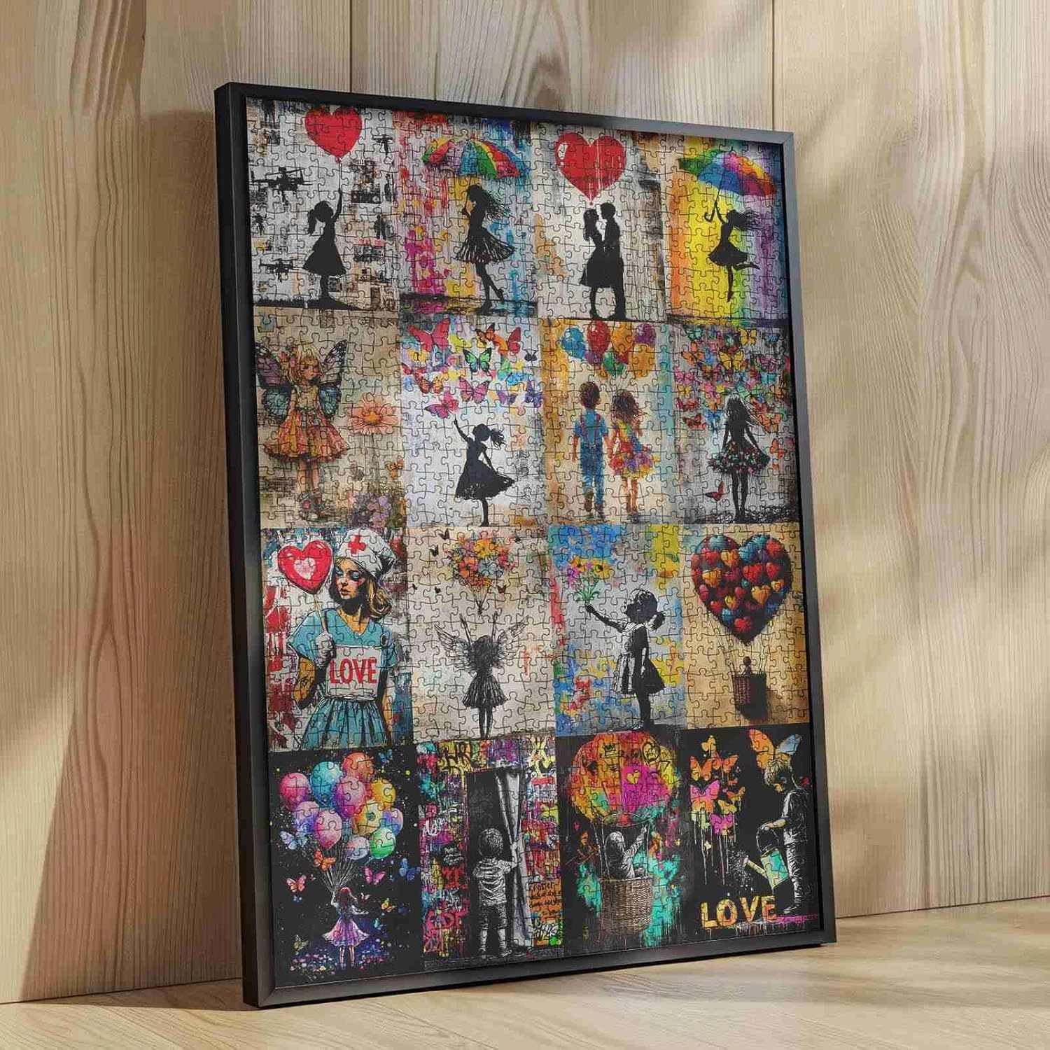 Tucocoo Banksy Art Puzzles for Adults Colorful Graffiti 1000 Piece Jigsaw Puzzle Street Collage Artwrok DIY Crafts Puzzle Family Games Night Educational Toys for Puzzle Lovers Gift (27x20 Inches)