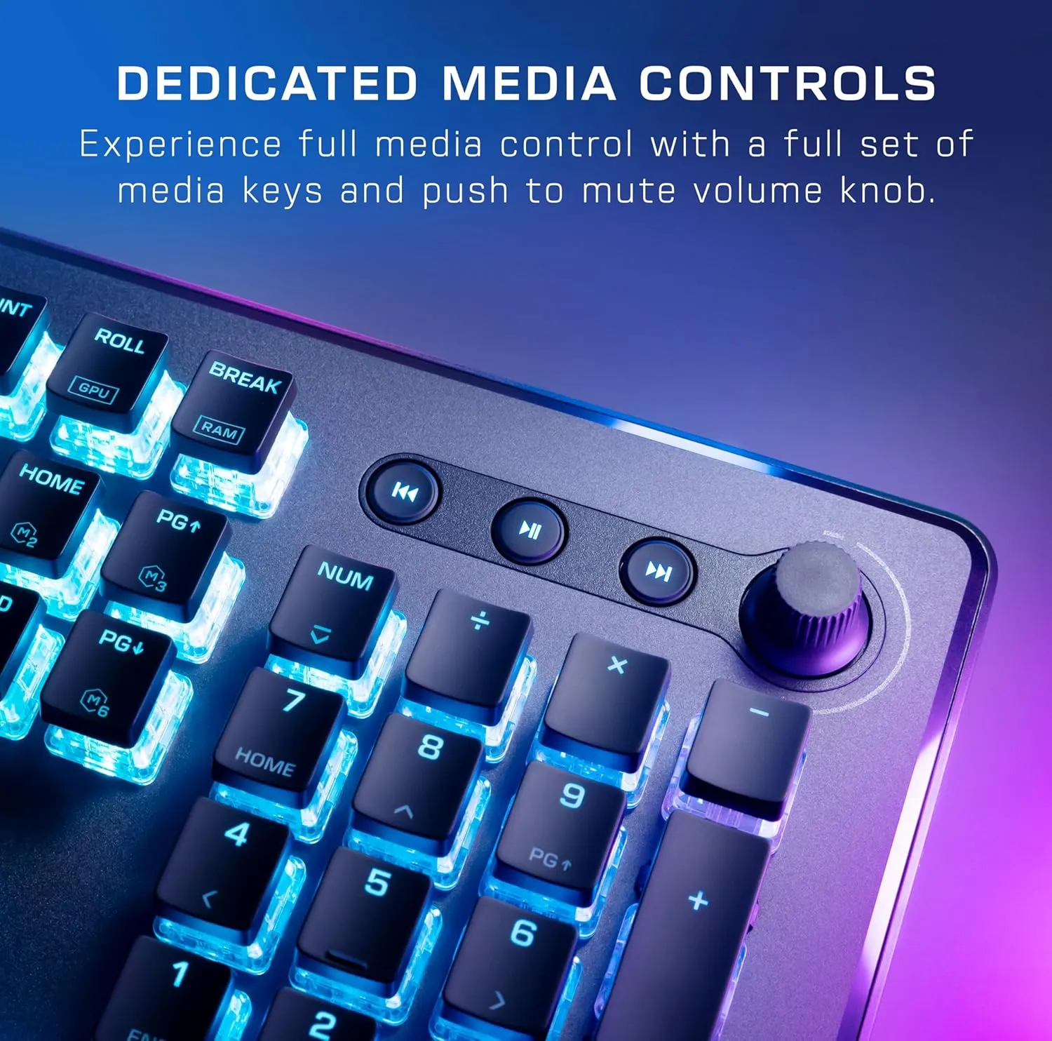 Turtle Beach Vulcan II Max – Optical-Mechanical PC Gaming Keyboard, Customizable RGB Illuminated Keys and Palm Rest, Smart Keys, Titan II Smooth Linear Switches, 200M Keystroke Durability – Black