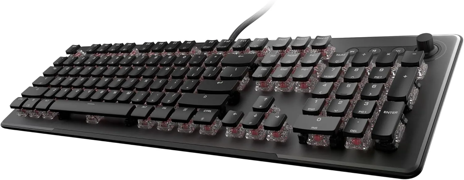Turtle Beach Vulcan II Max – Optical-Mechanical PC Gaming Keyboard, Customizable RGB Illuminated Keys and Palm Rest, Smart Keys, Titan II Smooth Linear Switches, 200M Keystroke Durability – Black