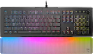 Turtle Beach Vulcan II Max – Optical-Mechanical PC Gaming Keyboard, Customizable RGB Illuminated Keys and Palm Rest, Smart Keys, Titan II Smooth Linear Switches, 200M Keystroke Durability – Black