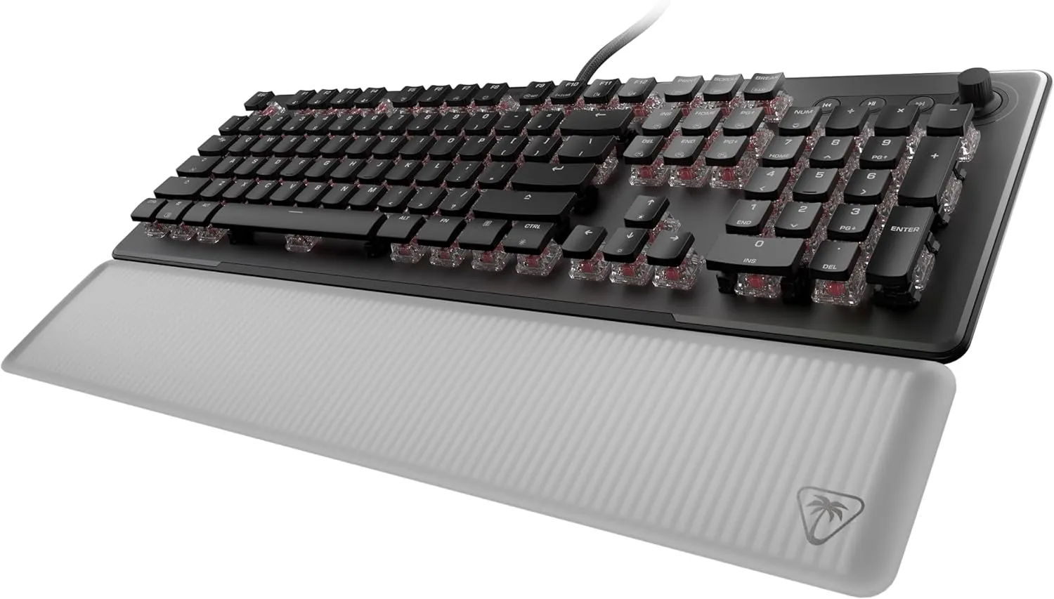 Turtle Beach Vulcan II Max – Optical-Mechanical PC Gaming Keyboard, Customizable RGB Illuminated Keys and Palm Rest, Smart Keys, Titan II Smooth Linear Switches, 200M Keystroke Durability – Black