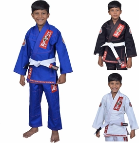 Twister Kids Brazilian Jiu Jitsu Gi | Preshrunk Ultra Light Fabric Youth BJJ Gi | Comes with FREE White Belt