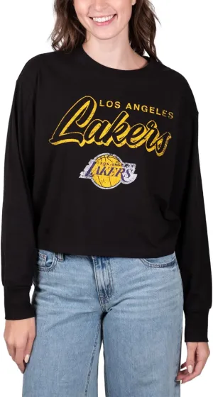 Ultra Game Women's NBA Super Soft Crop Top Pullover Sweatshirt