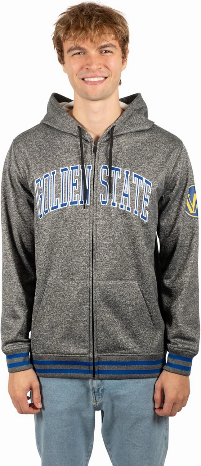 Ultra Game Men's NBA Official MVP Super Soft Full Zip Hoodie Sweatshirt