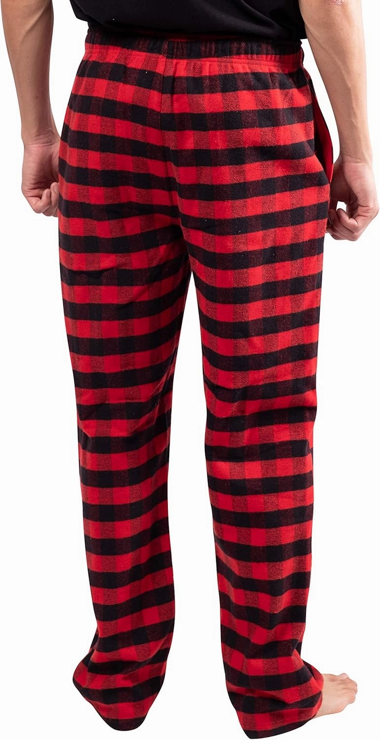 Ultra Game Men's NBA Official Sleepwear Super Soft Flannel Pajama Loungewear Pants