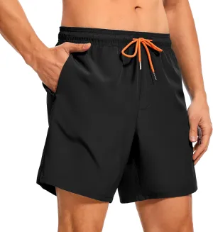 Ultrafun Mens Swim Trunks with Compression Liner 7 Inch Inseam Quick Dry 2 in 1 Swimming Board Shorts Swimsuit for Men