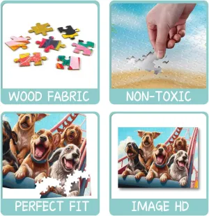 Unique Wooden Jigsaw Puzzles - Skateboarding Teenager, 500 Piece Colorful Artwork Jigsaw Puzzle for Adults, Fun and Challenging Brain Exercise for Puzzle Enthusiasts - Ideal Gift
