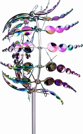 Unique and Magical Kinetic Sculpture, Magical Metal Windmill, Sunflower Wind Spinner, Drummer Windmill (Colorful)