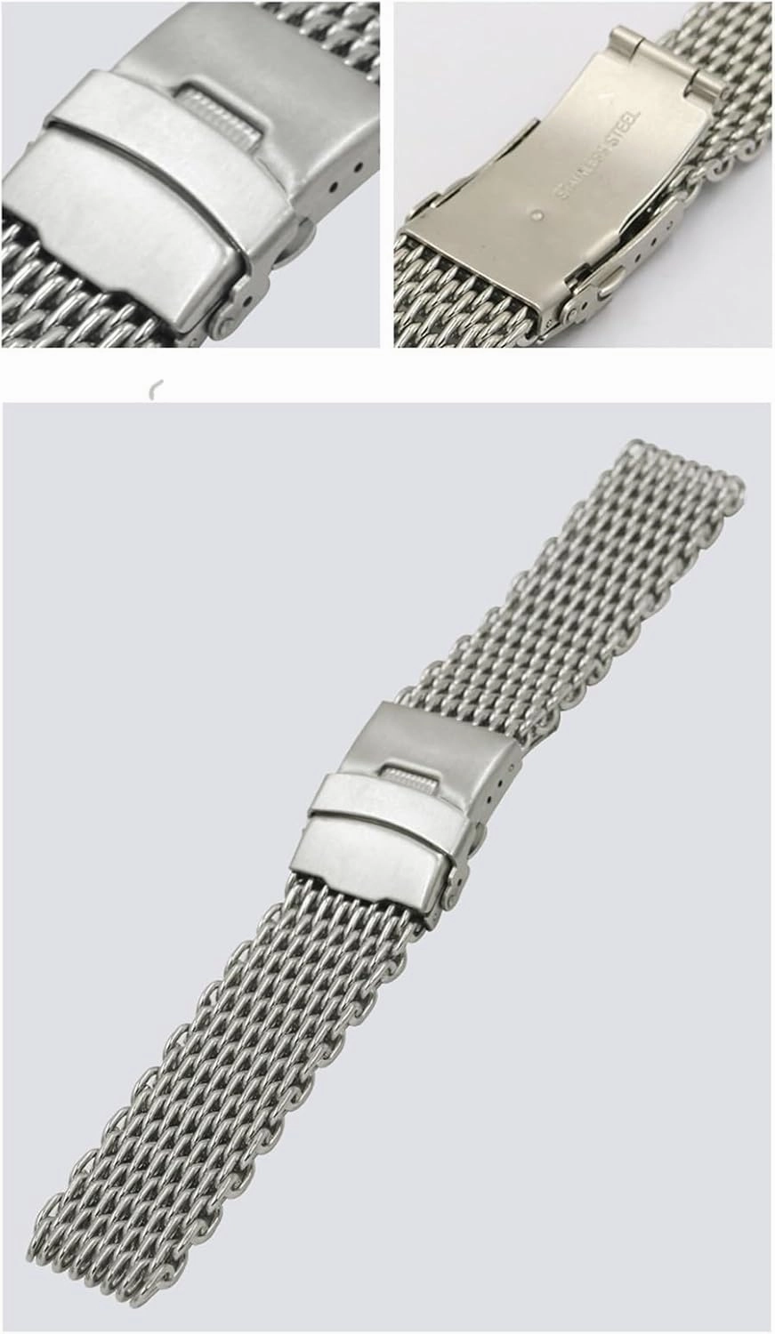 Unisex Stainless Steel Mesh Strap Quick-release Adjustable Strap