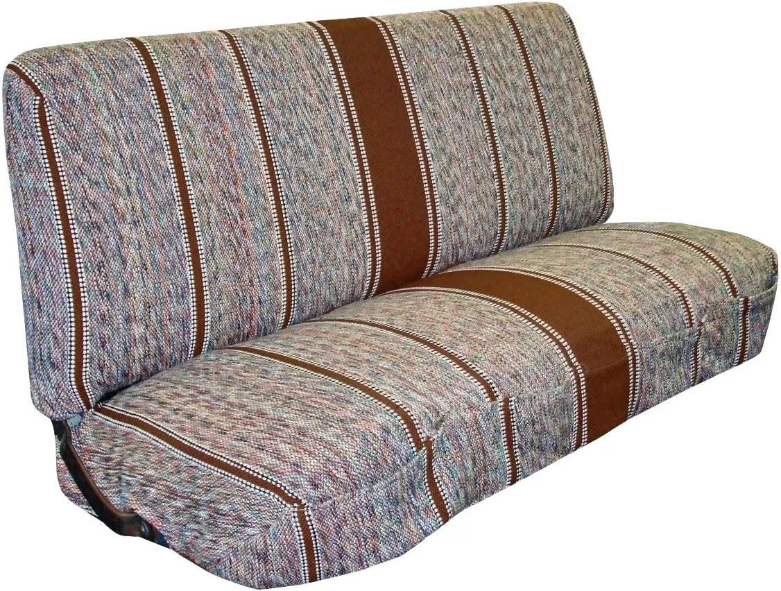Universal Baja Saddle Blanket Bench Full Size Seat Cover Fits Ford, Chevrolet, Dodge, and Full Size Pickup Trucks (Brown)