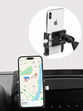 Upgrade Phone Mount Compatible with 2011-2018 Jeep Wrangler JK JKU w/Dash Tray Storage Box,Aluminum Alloy Double Ball & Socket and 4.7‘’-7.2" Smartphone for Jeep Wrangler Phones Holder