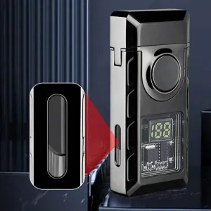 USB Double Flame Lighter - Colorful Rechargeable Voice-Controlled Lighter