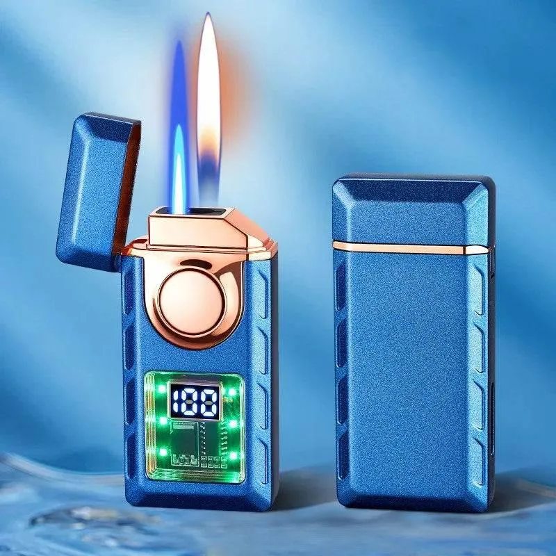 USB Double Flame Lighter - Colorful Rechargeable Voice-Controlled Lighter