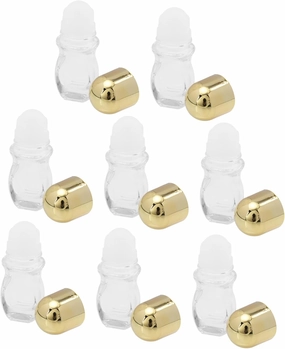 VALICLUD 8Pcs Roller Ball Bottle Empty Perfume Containers for Essential Oils Durable Portable Massager Bottles for Daily Eye Face Body Care