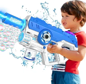 VATOS Water Gun & Bubble Gun for Kids Ages 3 4 5 6 7 8 , Automatic 3 in 1 Electric Water Gun and Bubble Gun Toy, 500CC  Large Capacity 32FT Long Range Rechargeable Squirt Gun Summer Outdoor Toys