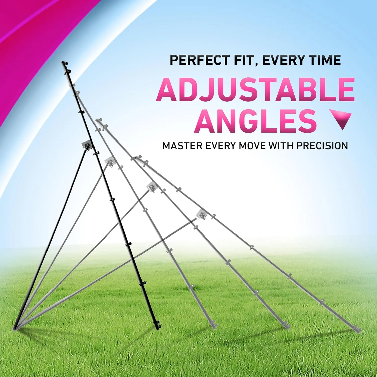 VELOCITY Adjustable Volleyball Rebounder Net, 7x4 ft, Training Equipment with Angle Customization, Durable & Portable with Travel Bag, Improve Volleying, Bumping, Spiking Skills