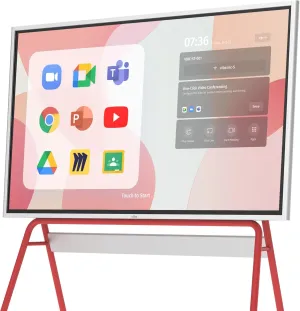Vibe S1 4K UHD Smart Board, 55 Inch Digital Whiteboard for Office and Classroom, Electronic Presentation Meeting Device for Hybrid Work, Interative Touchscreen Display, Chrome OS and 250  Free Apps