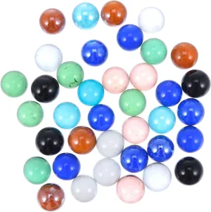 VICASKY 50pcs Colorful Glass Marbles Decorative for Fish Tanks Flower Pots Unique Aquarium Decor Eye-catching Glass Marbles Toys