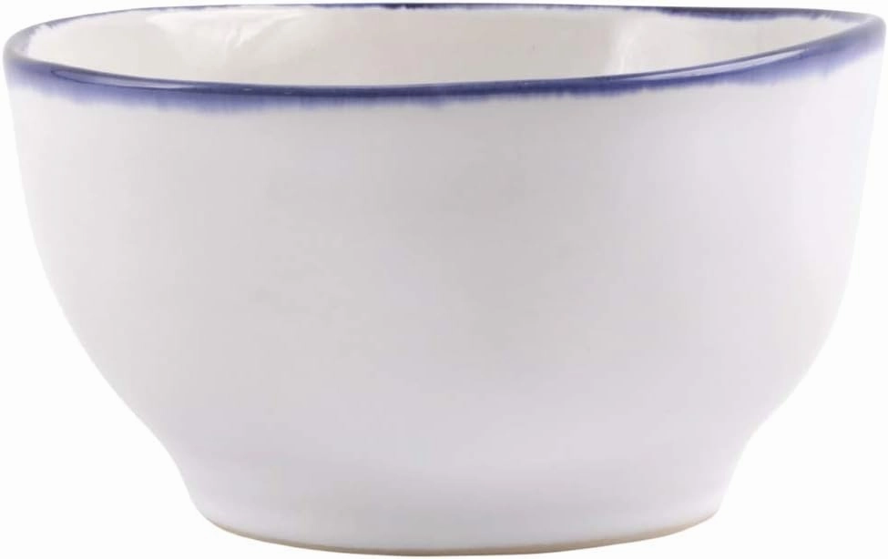Vietri Aurora Edge Soup/Cereal Bowl, 6" D Stoneware Kitchen & Dining Deep Noodle/Oatmeal Dish