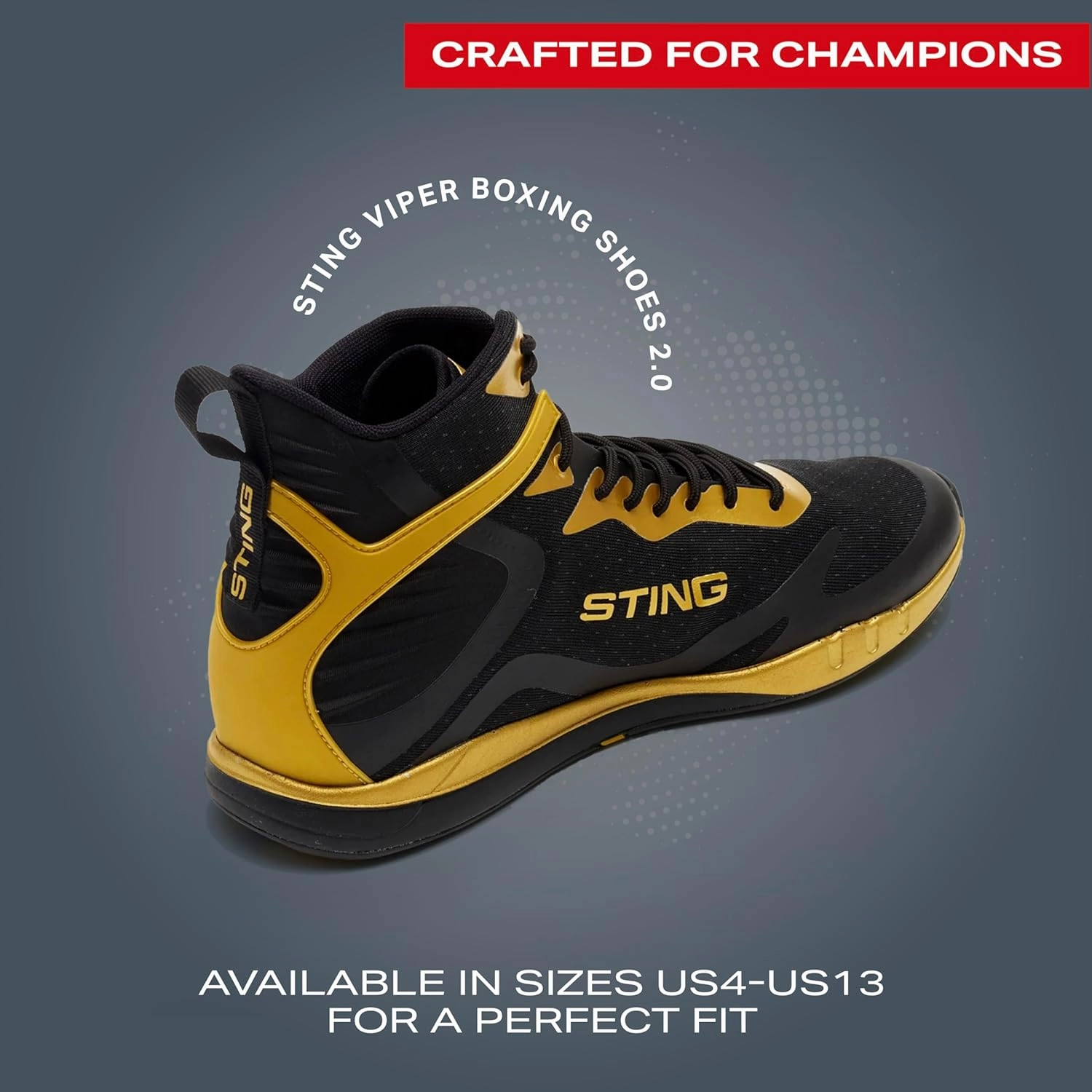 Viper Boxing Shoes 2.0, Lightweight and Durable Boxing Gear, Unisex Boxing Equipment for Better Movement, Breathability, and Support