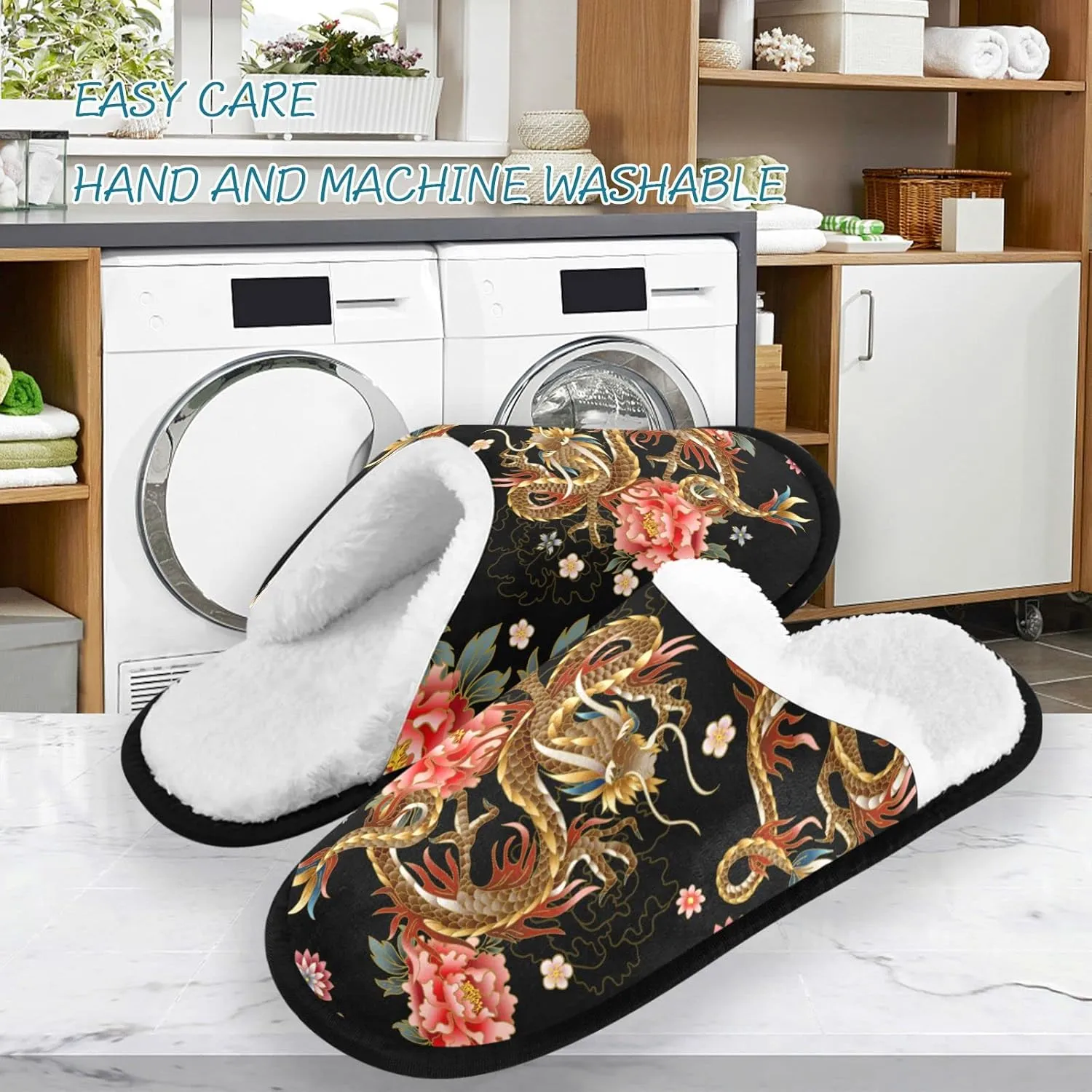 Visesunny Modern Cute Funny House Slippers for Women Men - Unisex Indoor Outdoor