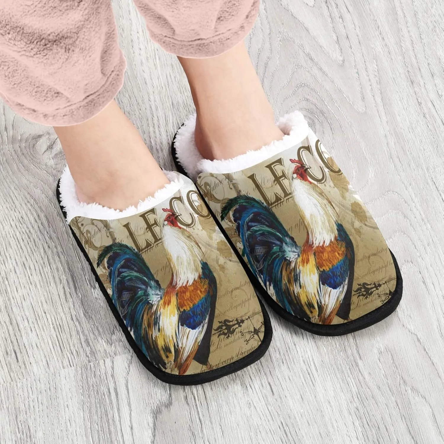 Visesunny Modern Cute Funny House Slippers for Women Men - Unisex Indoor Outdoor