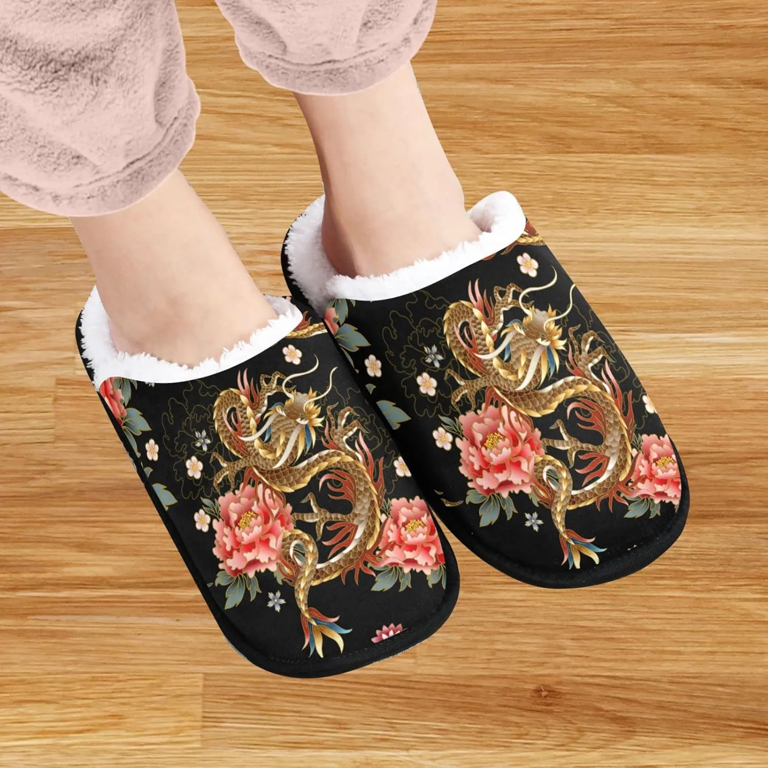 Visesunny Modern Cute Funny House Slippers for Women Men - Unisex Indoor Outdoor