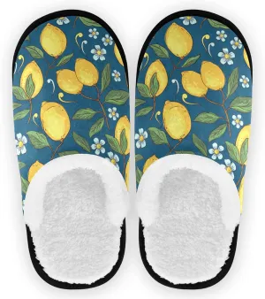 visesunny Slippers for Women Mens Stylish Foral Winter Warm Memory Foam Cotton Home Slippers Soft Plush Fleece Slip on House Slippers for Girls Indoor Outdoor Shoes