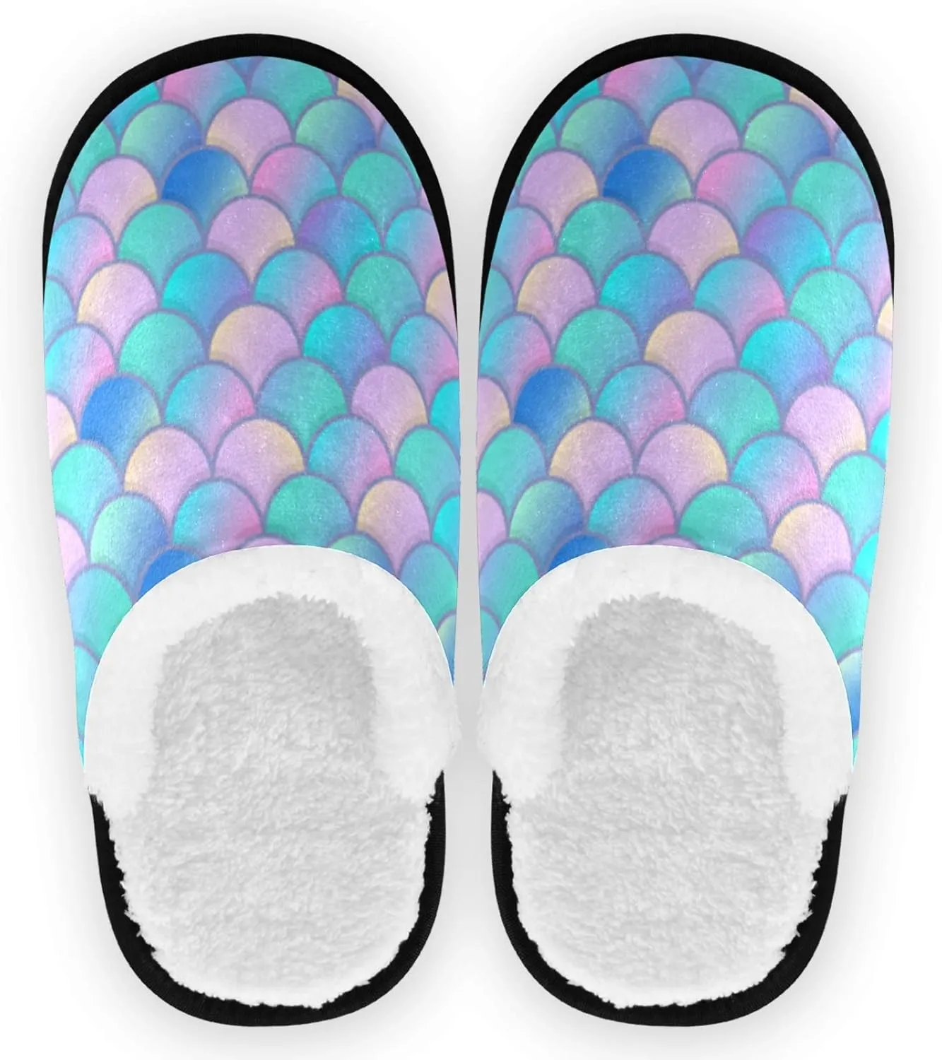 visesunny Slippers for Women Mens Stylish Foral Winter Warm Memory Foam Cotton Home Slippers Soft Plush Fleece Slip on House Slippers for Girls Indoor Outdoor Shoes
