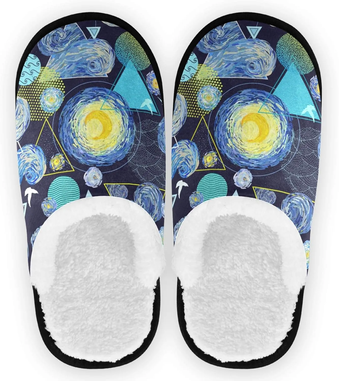 visesunny Slippers for Women Mens Stylish Foral Winter Warm Memory Foam Cotton Home Slippers Soft Plush Fleece Slip on House Slippers for Girls Indoor Outdoor Shoes