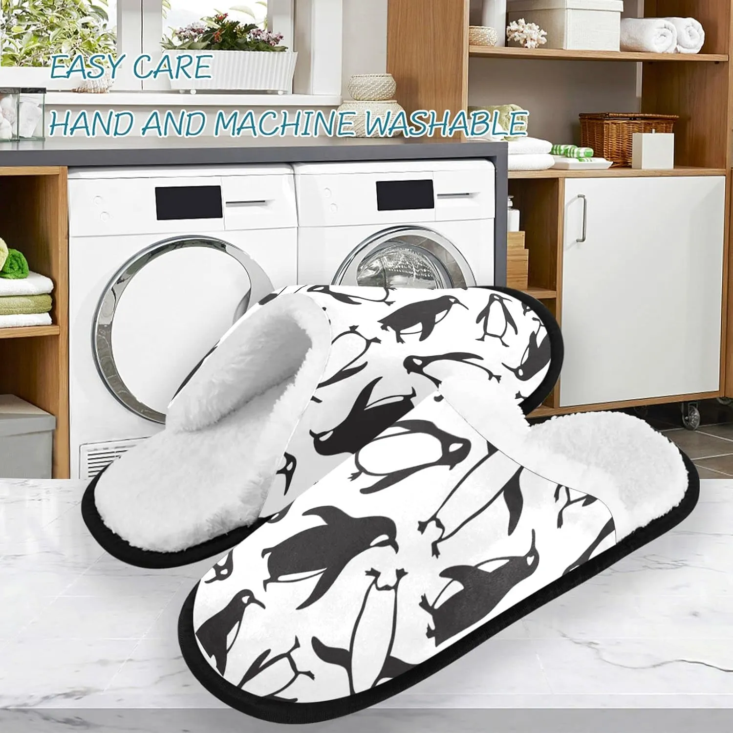 visesunny Slippers for Women Mens Stylish Foral Winter Warm Memory Foam Cotton Home Slippers Soft Plush Fleece Slip on House Slippers Unisex Indoor Outdoor Shoes