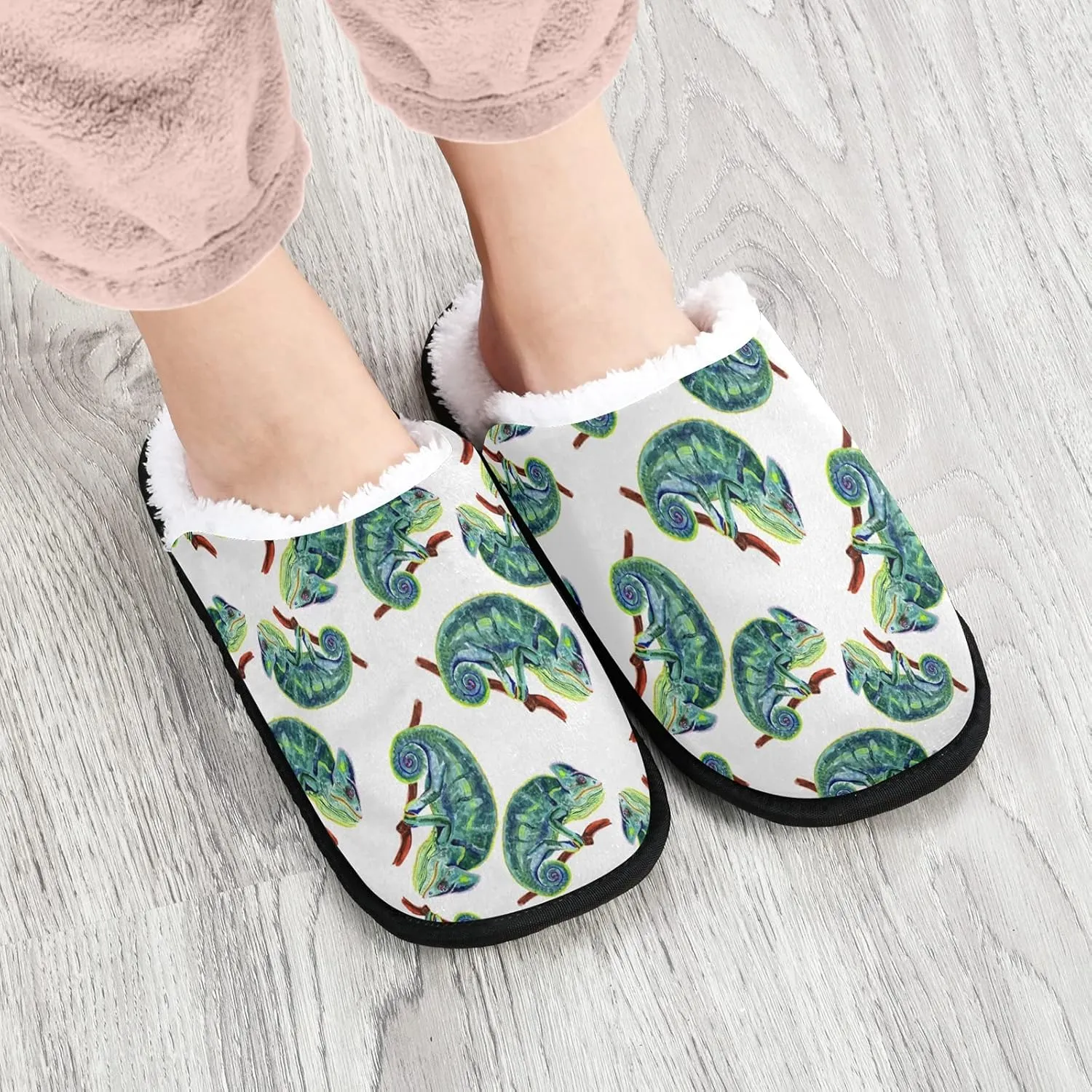 visesunny Slippers for Women Mens Winter Warm Memory Foam Cotton Home Slippers Soft Plush Fleece Slip on House Slippers for Girls Indoor Outdoor Shoes