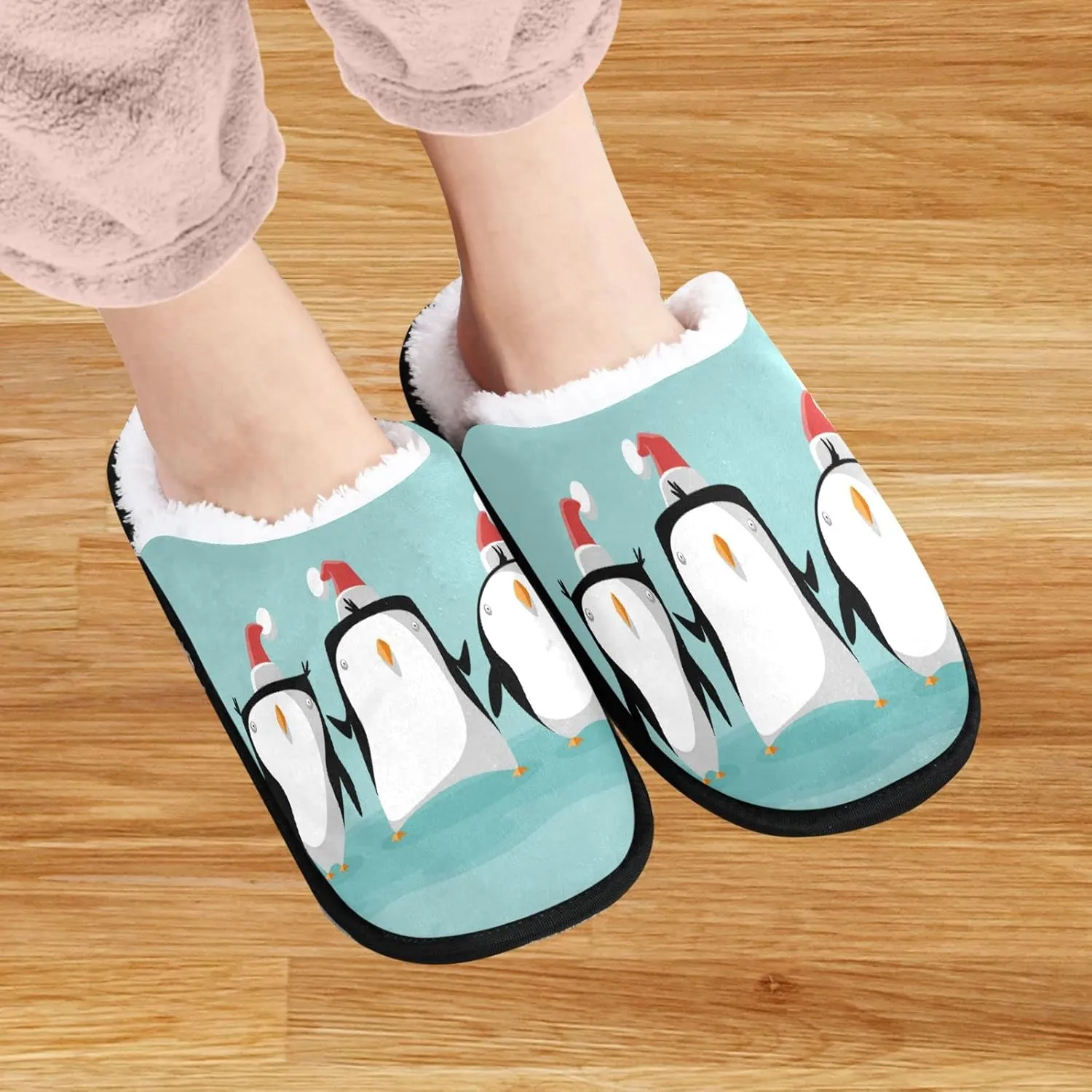 Visesunny Stylish Men Women Slippers - Unisex Adults House Shoes Lightweight Indoor Travel Warm Slippers
