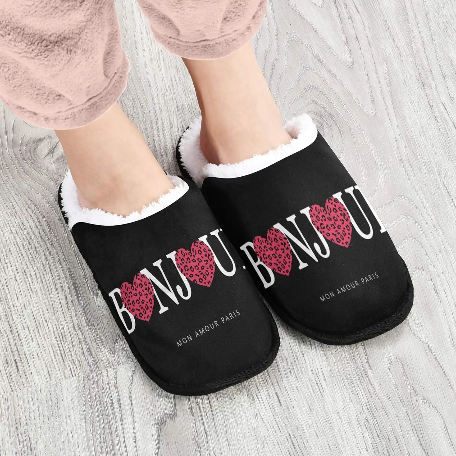 Visesunny Stylish Men Women Slippers - Unisex Adults House Shoes Lightweight Indoor Travel Warm Slippers