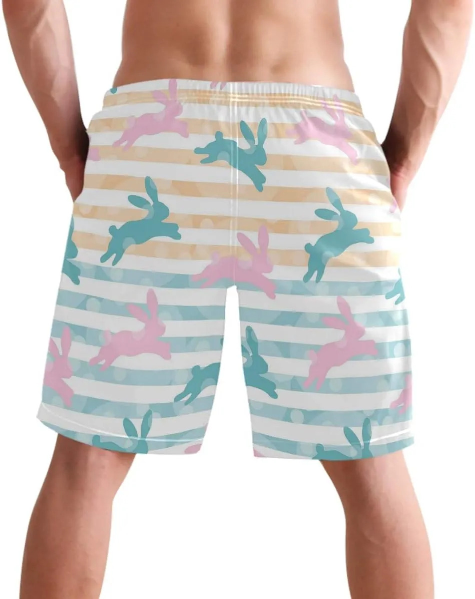 visesunny Stylish Mens Swim Trunks Quick Dry Beachwear Sports Swim Board Shorts Holiday Party Bathing Suits