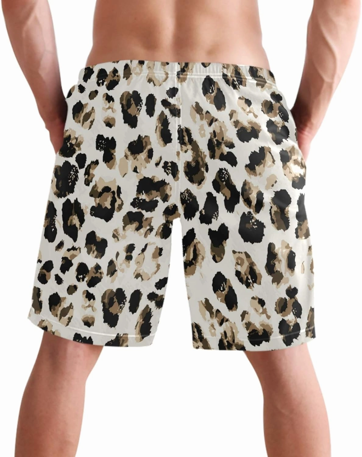 visesunny New Summer Men's Swim Trunks Quick Dry Bathing Suits Holiday Beach Short Casual Board Shorts