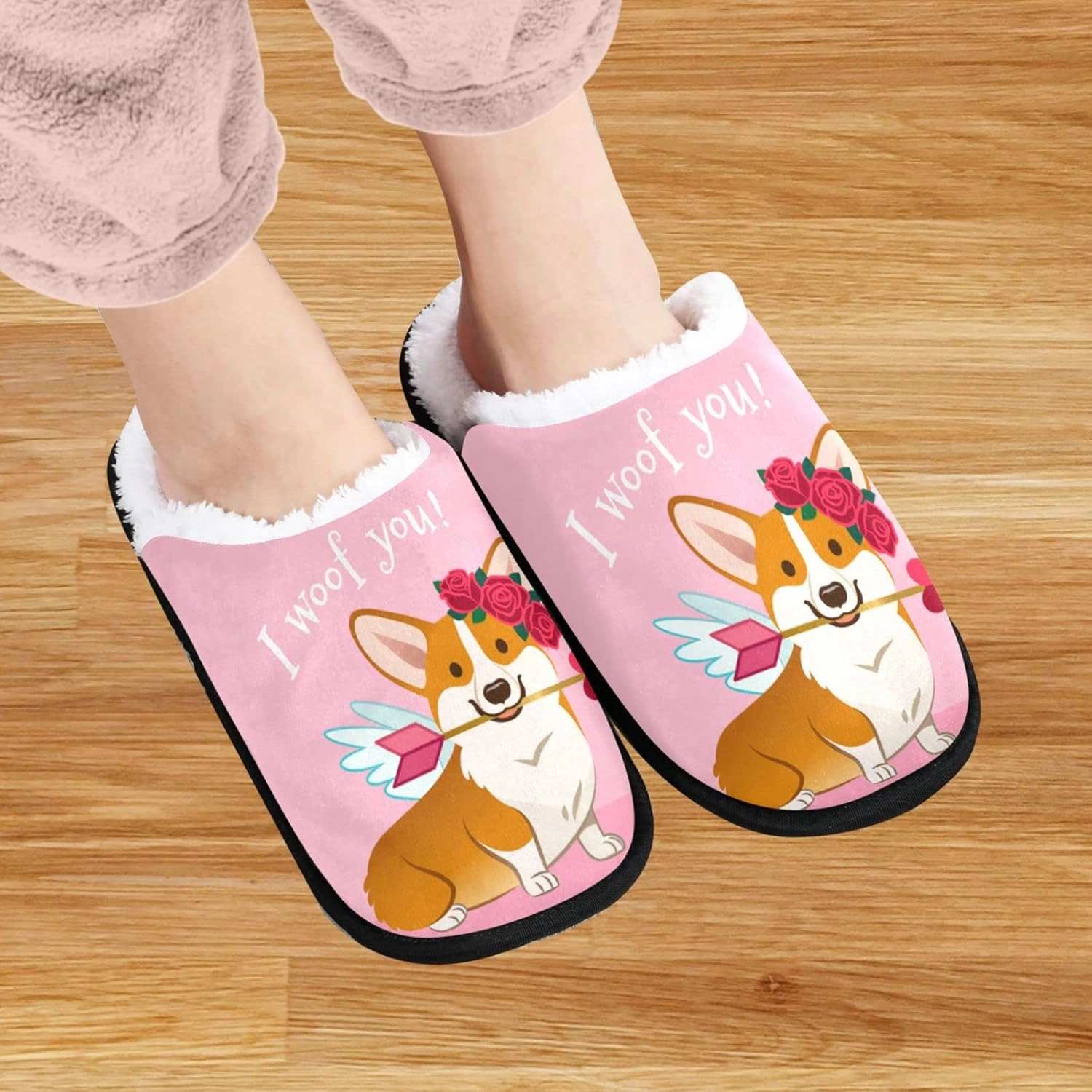 Visesunny Stylish Men Women Slippers - Unisex Adults House Shoes Lightweight Indoor Travel Warm Slippers