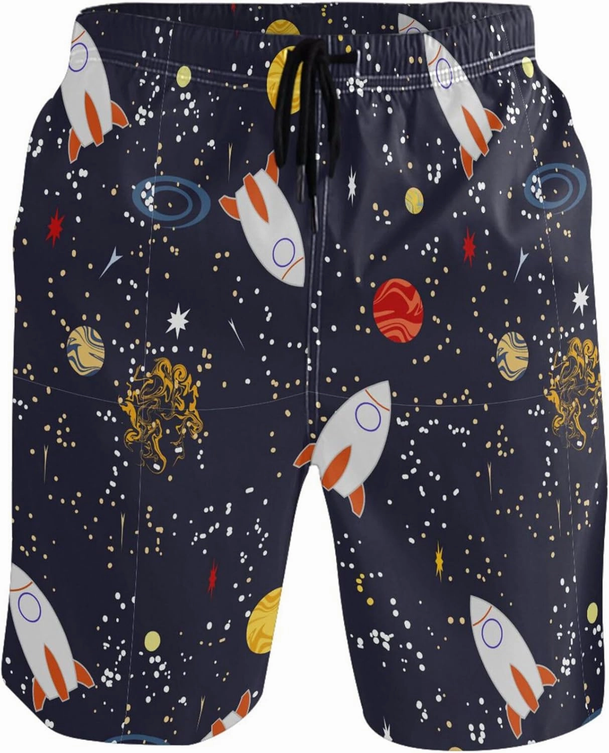 visesunny Stylish Summer Mens Swim Trunks Quick Dry Beachwear Sports Swim Board Shorts Holiday Party Bathing Suits