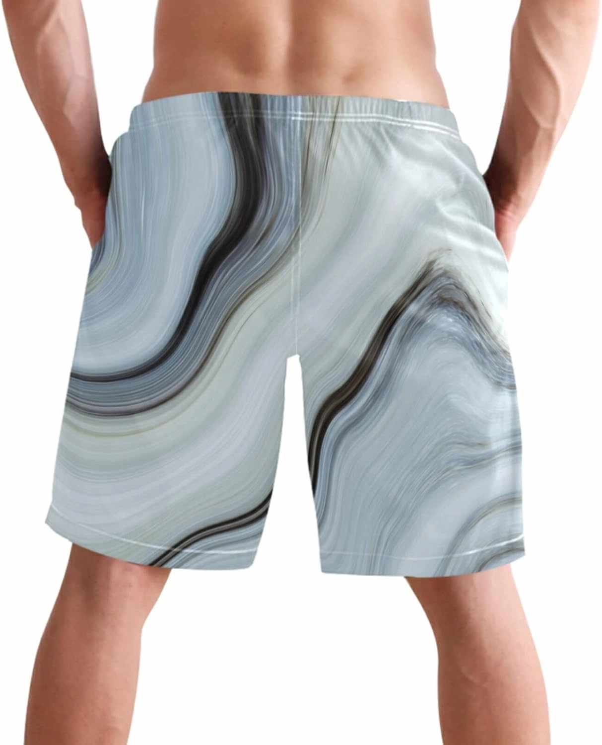 visesunny Summer Mens Swim Trunks Mesh Liner Swimming Trunks Men's Bathing Suit Quick Dry Swim Shorts